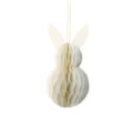 Ornement suspendu en papier alvéolé lapin blanc pour déco de fête, accessoire mignon. - A01-12 20 cm lapin blanc