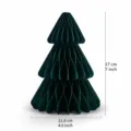 3D Honeycomb Paper Christmas Tree Ornament Festive Party Table Centerpiece Winter Decor - 7" / Green
