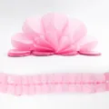 Pink paper garland for party decoration wedding background hanging decor paper flower string - Light Pink