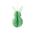 Ornement suspendu en papier alvéolé lapin vert menthe, jolie décoration de fête et lanterne. - A01-12 20 cm lapin vert
