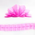 Pink paper clover garland for party wedding background decoration, hanging paper string decor. - Hot Pink