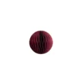 Boule alveolee de Noel en papier epais bordeaux avec paillettes dorees pour fete - A01-04 Forme ronde 10 cm - bordeaux