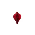 Ornement de noël en papier nid d'abeille rouge avec bordure pailletée dorée pour fête. - A01-07 Calebasse simple couche 12 cm - bordeaux
