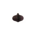 Ornement en papier alvéolé marron foncé avec des bords dorés, idéal pour déco de Noël. - A01-05 Forme oignon 10*11 cm - marron