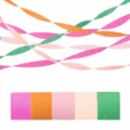 Serpentins en Papier Crepe Pastel Lot de 5 pour Anniversaire Enfant Fois Mariage Decoration - Rouleaux de papier crépon pastel - Lot de 5