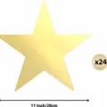 Gold star paper cutouts 11 inch 28cm 24pcs party decoration photography props sku item - 24 Pcs/Set / Gold
