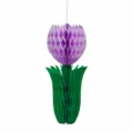 Easter tulip honeycomb paper ball hanging decoration purple flower party home decor - Light Purple