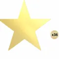 Gold five-pointed star paper cutouts photo props for birthday party wedding decor 36pcs - 36 Pieces/Pack / Gold