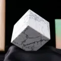 Natural White Turquoise Cube Mineral Specimen Crystal Stone Ornament for Home Decor - Howlite Crystal Cube / 4CM Side Length