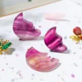 Natürlicher Fluorit geschnitzter Mond Gesicht Kristall Ornament Edelstein Dekoration SKU - Ca. 20-50g
