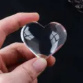 Natural clear white crystal heart pocket stone crystal healing palm stone decor variant. - Clear Quartz Heart (Transparent) / Approx 3-4cm