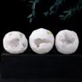 Natürliche weiße Achat Geode Kristall Kugel Ornament Heim Dekoration Kristall Cluster Stein - ca. 200-300g