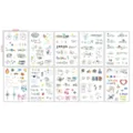 Süße Cartoon temporäre Tattoo-Aufkleber bunte kleine Muster für Mädchen wasserdicht - Süßer Cartoon B - 10 Designs