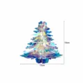 Iridescent holographic 3D Christmas tree ornament hanging pendant for holiday party decor 15cm - 15cm Christmas Tree / Blue