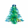 Regenbogenfolie Weihnachtsbaum Hängeornament Mini Feiertag Party holografische Deko - 15cm Weihnachtsbaum / Grün