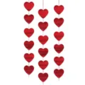Heart hanging string variant for Valentine's Day party wedding room decoration ornament. - 3 Strands