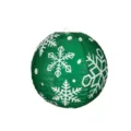 Green Christmas snowflake paper lantern hanging decoration for party home decor setup - 12 inch (30cm) / Green