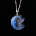 Pendentif Cristal Fée Lune Labradorite Naturelle Collier Argent Bijou Cadeau Chic - Pendentif Fée de la Lune (Avec Collier) / Env 3cm