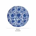 Blue and white porcelain paper lantern, traditional floral pattern, 30cm party decor. - Blue And White Porcelain Type A