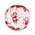 Halloween hanging paper lantern with bloody handprints for party decoration scary props - 12 Inch / Halloween Lanterns Style C - Red Handprint