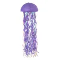 Lanterne en papier méduse violette avec des rubans scintillants pour décoration de fête - Violet foncé