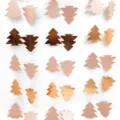 Close-up of glitter metallic Christmas tree paper garlands for festive holiday party decor. - Single Layer 4M / Champagne Gold
