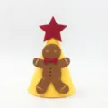 Minikinder Weihnachtshut mit Filz Lebkuchenmann und Stern, ideal fur Party Requisiten. - Lebkuchenmann