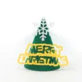 Mini kids Christmas hat party decoration cute green felt holiday photo performance prop - Green Snowflake