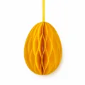 Ornement suspendu en boule en nid d'abeille en papier d'œuf de Pâques jaune pour fête festival. - Jaune Citron