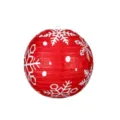 Christmas red paper lantern hanging decoration with white snowflakes for party home decor - 12 inch (30cm) / Red
