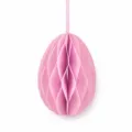Décoration suspendue boule alvéolée œuf de Pâques rose ornement en papier fête déco - Rose