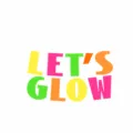 Bandera de fiesta de neón Let's Glow decoración colgante colorida para evento de bar. - LET'S GLOW