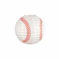 Baseball paper lantern 10 inch round white hanging decoration for sports themed kids birthday party - White (10 Inch)