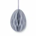 Décoration Suspendue Boule Alvéolée en Papier Oeuf de Pâques Gris Fête Vitrine - Gris fumé