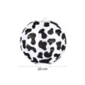 Close-up detail of the black and white cow print paper lantern surface texture and hanging design. - 8 inch (20cm) / Cow Print