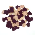 Glitter heart confetti for wedding and birthday party table decor, 3cm dark purple and gold. - Glitter Champagne Gold and Burgundy Hearts (Approx. 20g/Pack)