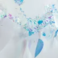 Iridescent film garland holographic hanging decoration for Christmas party wedding birthday decor - Heart Garlands 2.6m