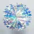 Decoración colgante de estrella de película láser iridiscente para fiesta de Navidad y árbol. - Bola de meteoro 20 cm