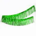 Rideau de franges en aluminium vert fond de guirlande pour fête mariage anniversaire - 30cm*3m / Vert