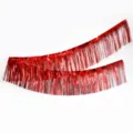 Red foil fringe curtain metallic tinsel door curtain for birthday party wedding decoration - 30cm*3m / Red