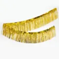 Gold tinsel fringe curtain detail view, perfect for party and wedding decoration. - 30cm*3m / Gold