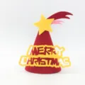 Mini children's Christmas hat felt party decoration hat for kids school performance props - Red Star
