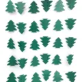 Green Christmas tree paper garland hanging decoration for party holiday indoor layout 1pc - Single Layer 4M / Green