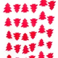 Red Christmas tree paper garland hanging string party decoration festive ambiance supply - Single Layer 4M / Red