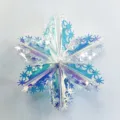 Hermoso adorno colgante de copo de nieve holográfico para fiesta de Navidad y decoración de árbol. - Copo de Nieve de Encaje 40CM