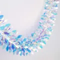 Iridescent tinsel garland rainbow hanging decoration for Christmas party birthday wedding decor - Wreath Streamer 1.8m
