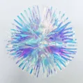 Iridescent foil hanging star ornament, holographic snowflake party decor for Christmas and New Year. - Starburst Ball 20cm