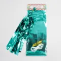 DIY tissue paper tassel garland set in teal, perfect for birthday party and wedding room decor. - PET Green