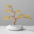 Citrine Crystal Money Tree Bonsai Wealth Tree Home Office Desktop Decoration Yellow Variant - Yellow Citrine Money Tree