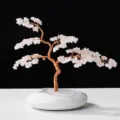 Rose quartz crystal money tree bonsai table decoration home office desktop ornament gift - Rose Quartz Bonsai